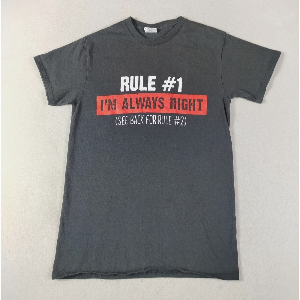 Vitnage Delta Pro Weight Shirt Mens Small Black Im Always Right Humor Parody Tee